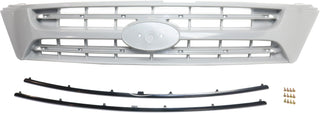 2006-2012 Kia Sedona Grille, Upper, Chrome Shell/gray.
