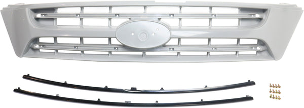 2006-2012 Kia Sedona Grille, Upper, Chrome Shell/gray.