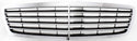 2001-2003 Mercedes E-class Grille, Chrome Shell/Black.