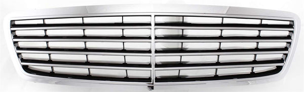 2001-2003 Mercedes E-class Grille, Chrome Shell/Black.
