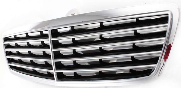 2001-2003 Mercedes E-class Grille, Chrome Shell/Black.
