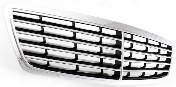 2001-2003 Mercedes E-class Grille, Chrome Shell/Black.