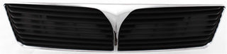 2002-2003 Mitsubishi Lancer Grille, Chrome Shell/Dark Gray Insert.