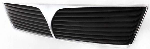2002-2003 Mitsubishi Lancer Grille, Chrome Shell/Dark Gray Insert.