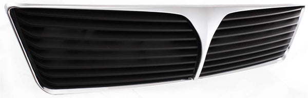 2002-2003 Mitsubishi Lancer Grille, Chrome Shell/Dark Gray Insert.