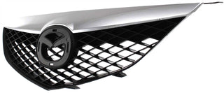 2003-2005 Mazda 6 Grille, Black, With Chrome Upper Bar.