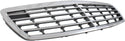 2003-2006 Mercedes E-class Grille, Chrome Shell/Silver.