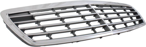 2003-2006 Mercedes E-class Grille, Chrome Shell/Silver.