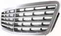 2001-2005 Mercedes C-Class Grille, Chrome Shell/gray.