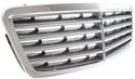 2001-2005 Mercedes C-Class Grille, Chrome Shell/gray.