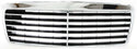 1996-1999 Mercedes E-class Grille, Chrome Shell/Black.