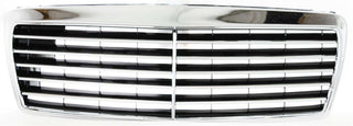 1996-1999 Mercedes E-class Grille, Chrome Shell/Black.