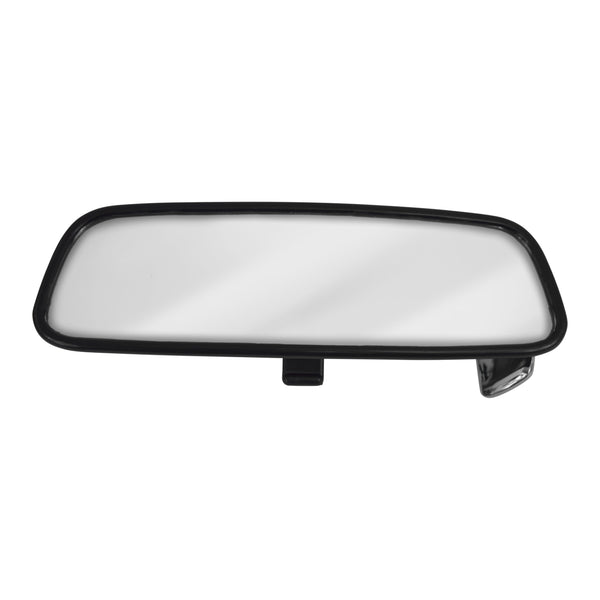 Car rearview mirror with black frame on a white background. Interior Rear View Mirror.