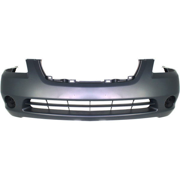 2002-2004 Nissan Altima Front Bumper Cover, Primed, With Fog Lamp Holes.