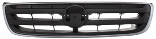 2002-2004 Nissan Altima Grille, Chrome Shell/Dark Gray.