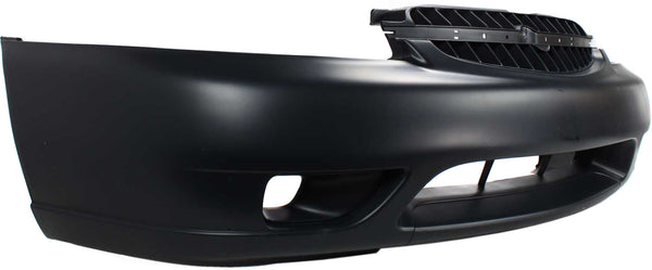 2000-2001 Nissan Altima Front Bumper Cover, Primed, w/o Fog Lamp Holes.