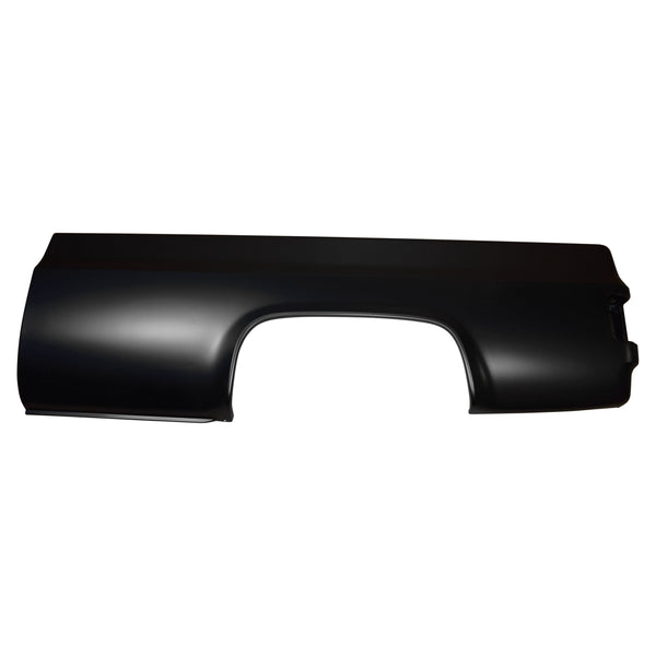 Black car panel on a white background. 1976-1980 Bedside Assembly LH 8Ft, W/O Fuel Hole.