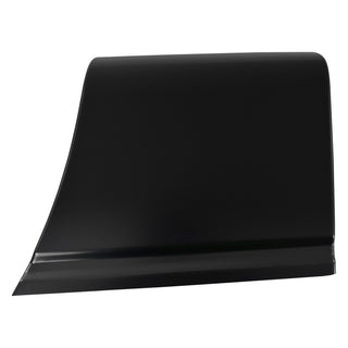 Black plate on a white background. Bedside Front Lower Panel, LH, 5.5' Bed, W/O Moulding Holes.