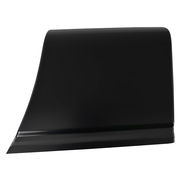 Black plate on a white background. Bedside Front Lower Panel, LH, 5.5' Bed, W/O Moulding Holes.