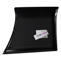 Black tray with two white tickets on a white background. Bedside Front Lower Panel, RH, 5.5' Bed.