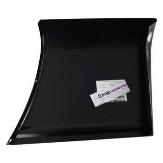Black tray with two white tickets on a white background. Bedside Front Lower Panel, RH, 5.5' Bed.