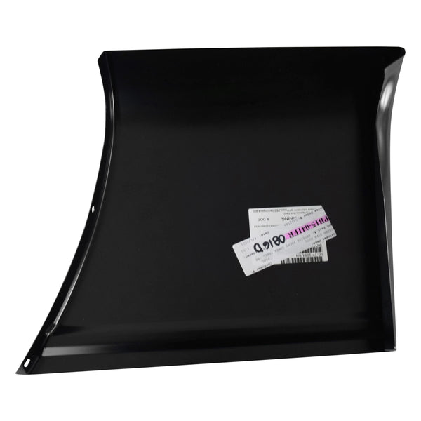 Black tray with two white tickets on a white background. Bedside Front Lower Panel, RH, 5.5' Bed.
