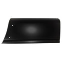 Black metal panel with rounded edges on a white background. 2004-2014 Ford F-150 Pickup Bedside Front Lower Panel, LH.