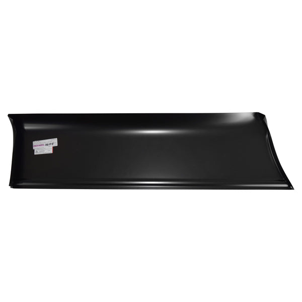 Black metal part on a white background. Bedside Front Lower Panel -LH (W/O Moulding Holes, 1.2Mm).
