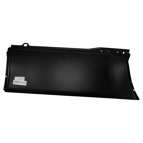 Black car interior panel on a white background. 2010-2016 Ford Pickup Front Lower Bed Section, LH.