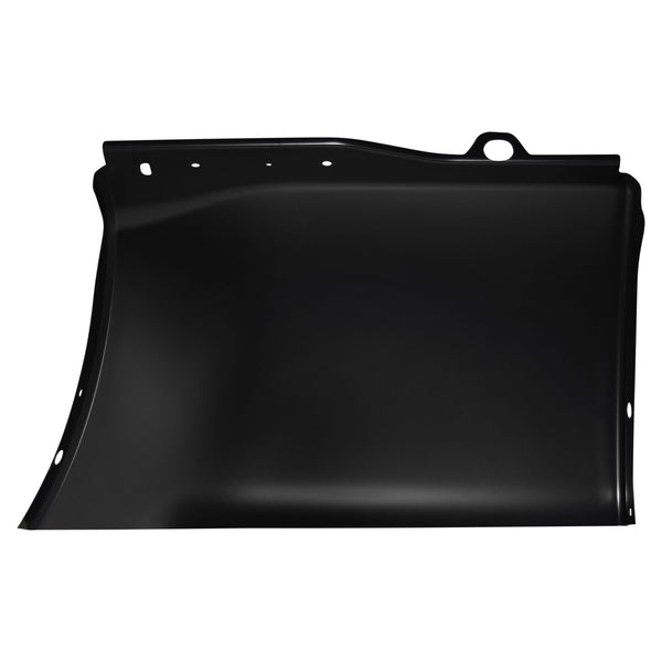 Black metal fender on a white background. 2010-2016 Ford Pickup Front Lower Bed Section, RH.