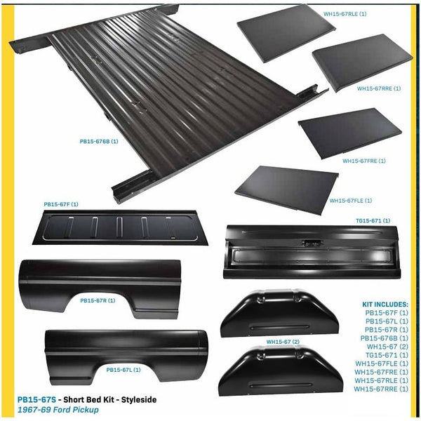 1967-1969 Ford Short Bed 6.5 Ft Kit.