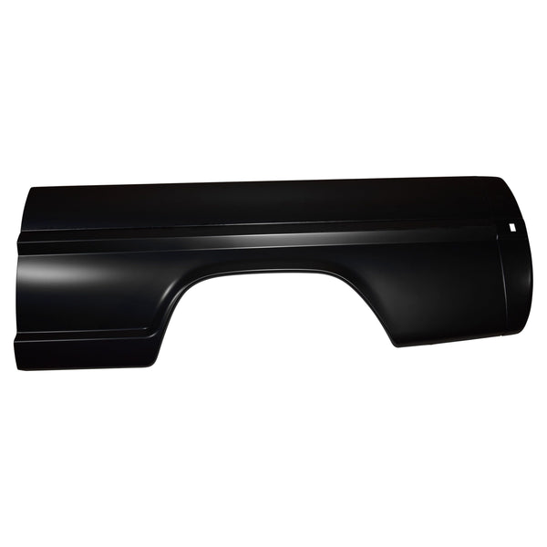 Black car fender on a white background. Ford Truck Pickup Bedside 6.5 Ft Fleetside LH.