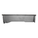 Metal truck bed cover on a white background. Bed Side Panel Stepside Short Bed RH Weld Through Primer.