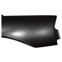Black car hood on a white background. 1956 Chevy 2 Door Sedan Quarter Panel Assembly W/O Holes LH.