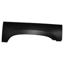 Black car fender on a white background. 2015-2020 Upper Wheel Arch, LH.