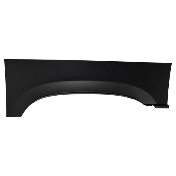 Black car fender on a white background. 2015-2020 Upper Wheel Arch RH.