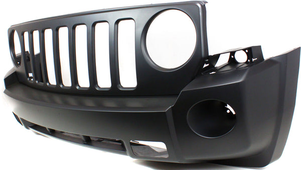 2007-2010 Jeep Patriot Front Bumper Cover, Primed, w/Tow Hooks, w/Fog Lamp.