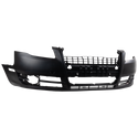 2005-2009 Audi A4 Front Bumper Cover, Primed, w/Out Headlamp Washer Hole.