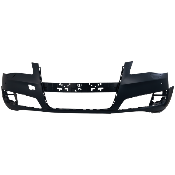 2011-2014 Audi A8 Front Bumper Cover, Primed, With Parking Aid.