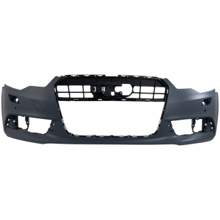 2012-2015 Audi A6 Front Bumper Cover, Primed W/Parking Aid.