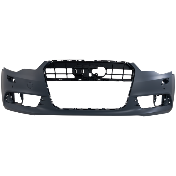 2012-2015 Audi A6 Front Bumper Cover, Primed W/Parking Aid.