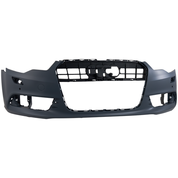 2012-2015 Audi A6 Front Bumper Cover, Primed W/Parking Aid.