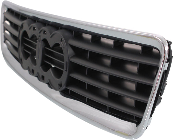 1999-2002 Audi A4 Grille, Hood Mount, Chrome Shell.