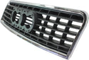 2002-2005 Audi A4 Grille, Chrome Shell/satin Black.