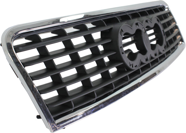 2002-2005 Audi A4 Grille, Chrome Shell/satin Black.