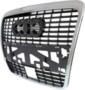2009-2011 Audi A6 Grille, Chrome Shell/Silver Black.