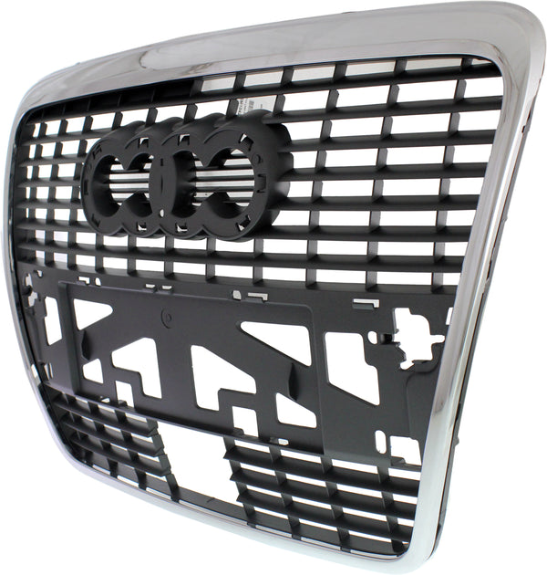 2009-2011 Audi A6 Grille, Chrome Shell/Silver Black.