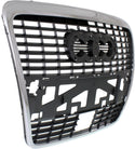2009-2011 Audi A6 Grille, Chrome Shell/Silver Black.