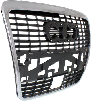 2009-2011 Audi A6 Grille, Chrome Shell/Silver Black.