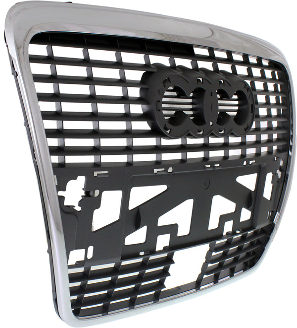 2009-2011 Audi A6 Grille, Chrome Shell/Silver Black.